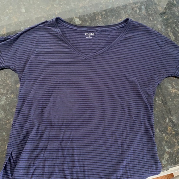 Mudd long sleeve t-shirt, blue and black stripe - Picture 1 of 3